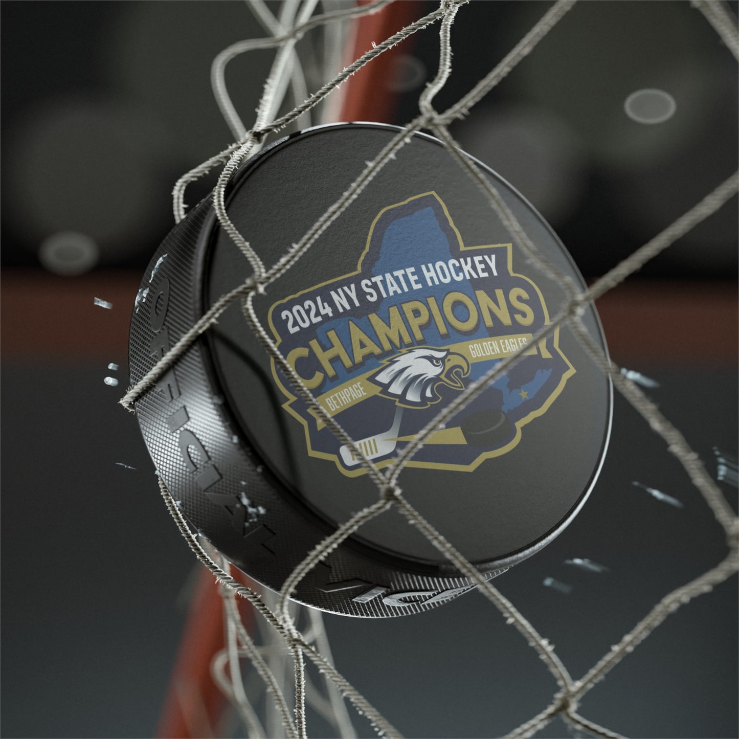 2024 State Champions Hockey Puck