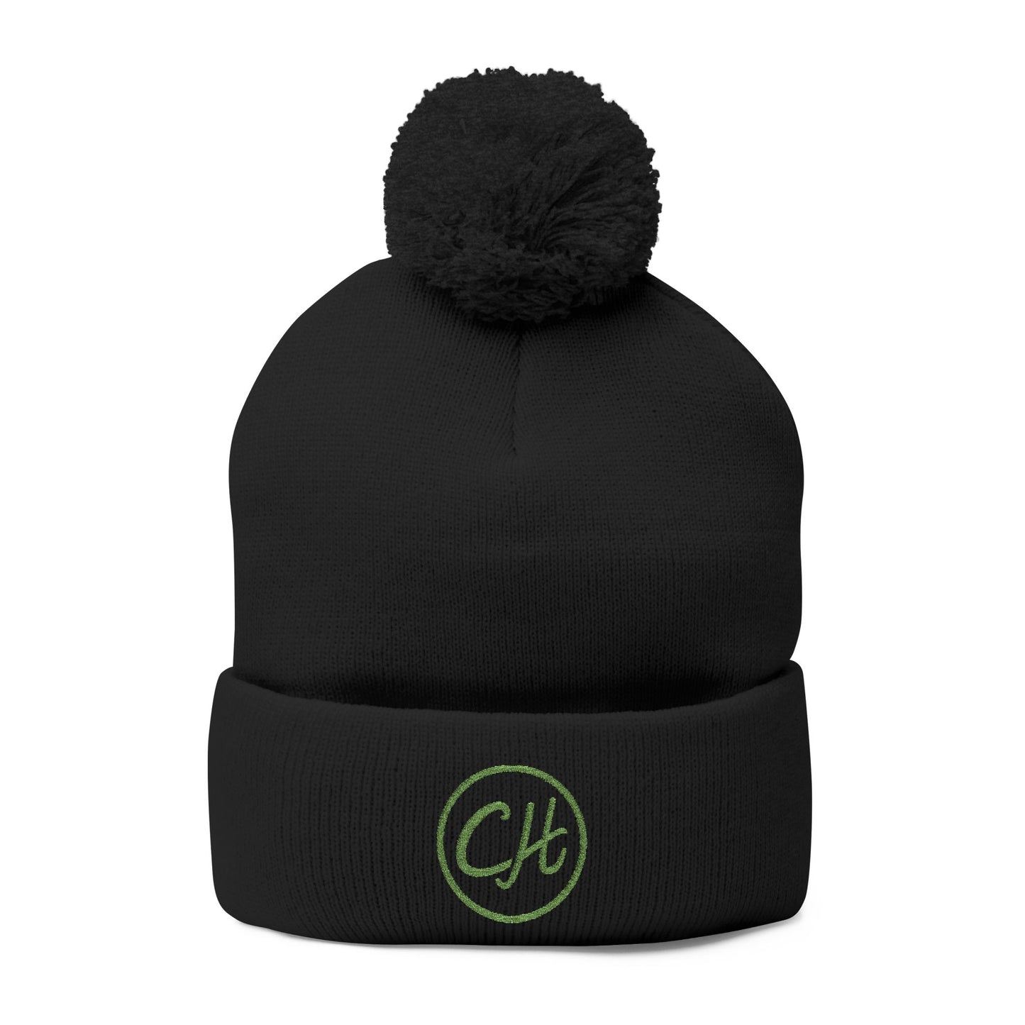 Pom-Pom Knit Cap (Embroidery)