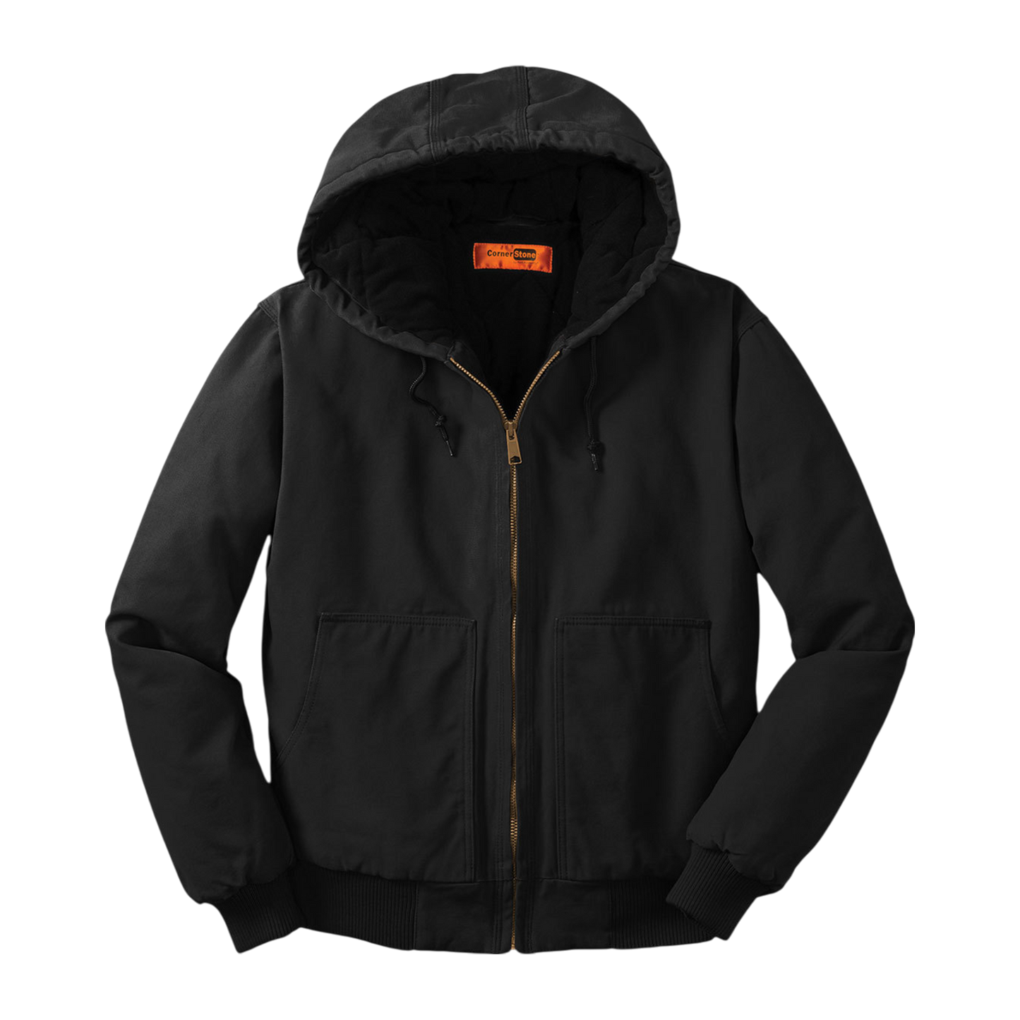 CornerStone® Men's Duck Cloth Hooded Work Jacket (Embroidery)