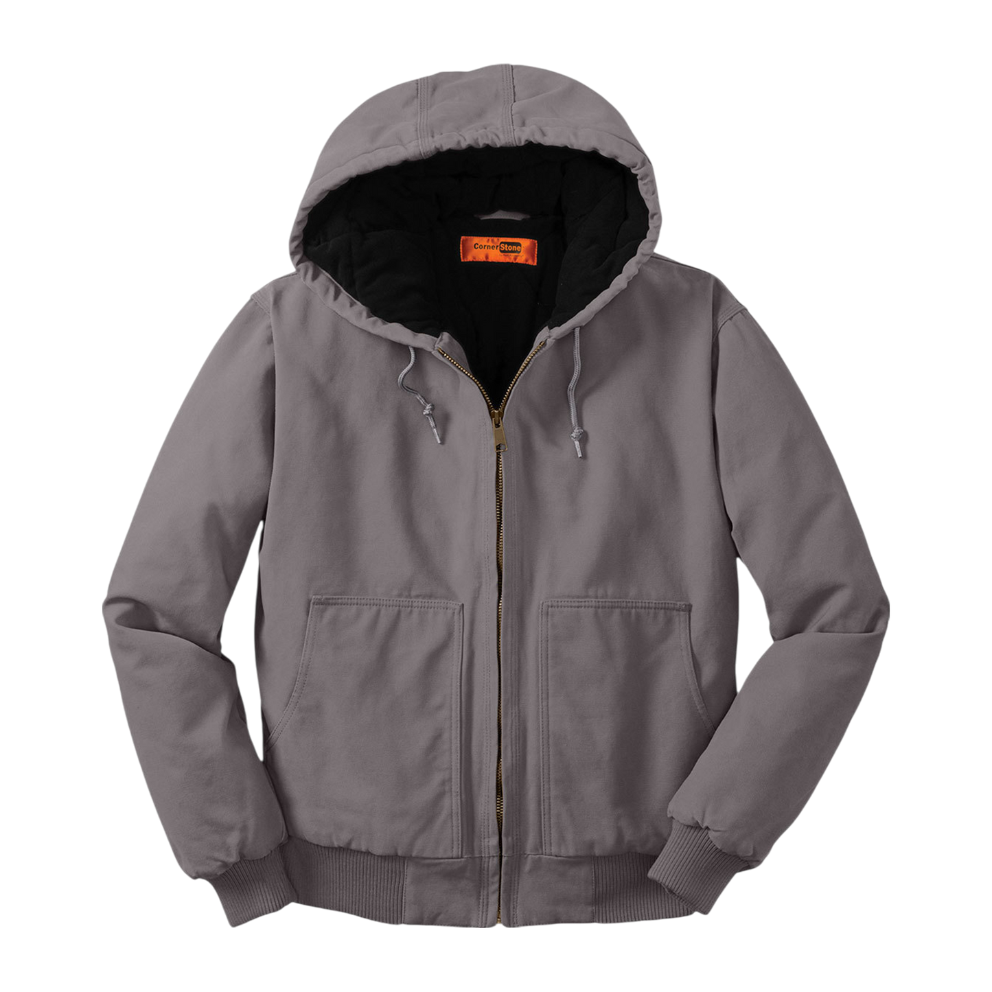 CornerStone® Men's Duck Cloth Hooded Work Jacket (Embroidery)