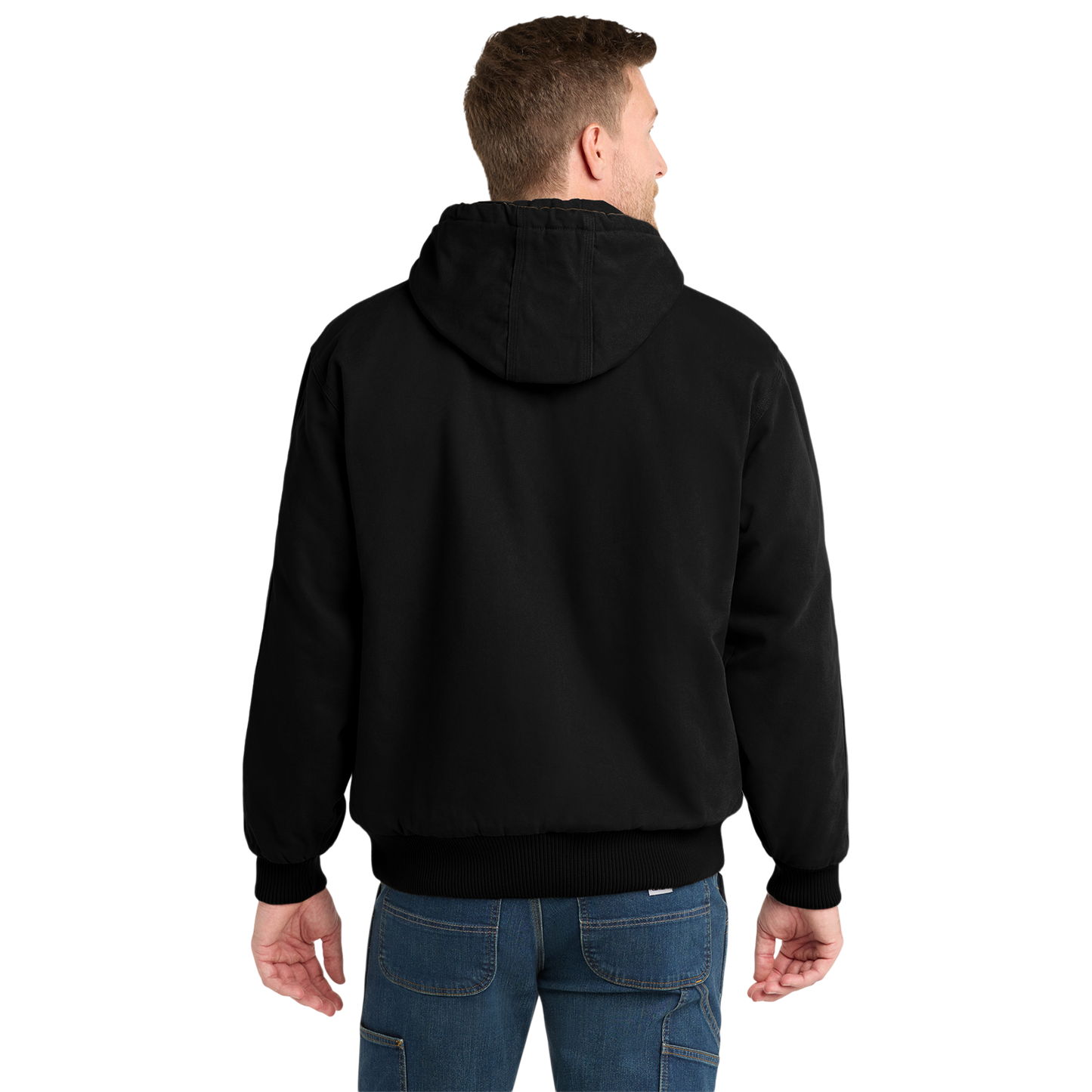CornerStone® Men's Duck Cloth Hooded Work Jacket (Embroidery)