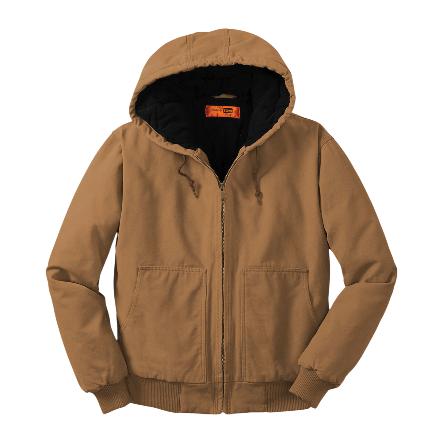 CornerStone® Men's Duck Cloth Hooded Work Jacket (Embroidery)
