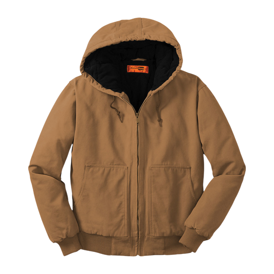 CornerStone® Men's Duck Cloth Hooded Work Jacket (Embroidery)