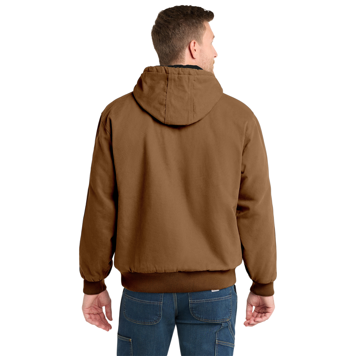 CornerStone® Men's Duck Cloth Hooded Work Jacket (Embroidery)