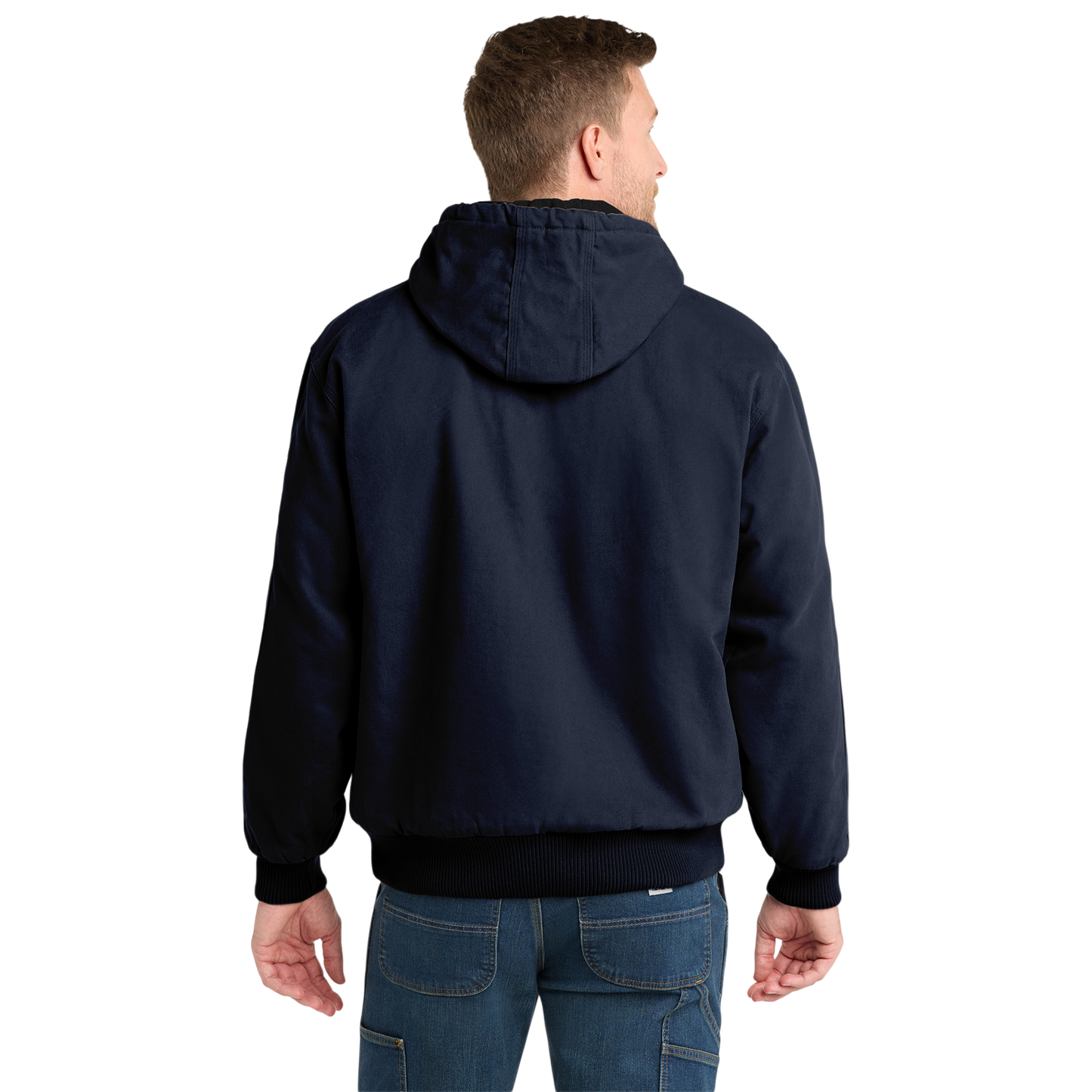 CornerStone® Men's Duck Cloth Hooded Work Jacket (Embroidery)