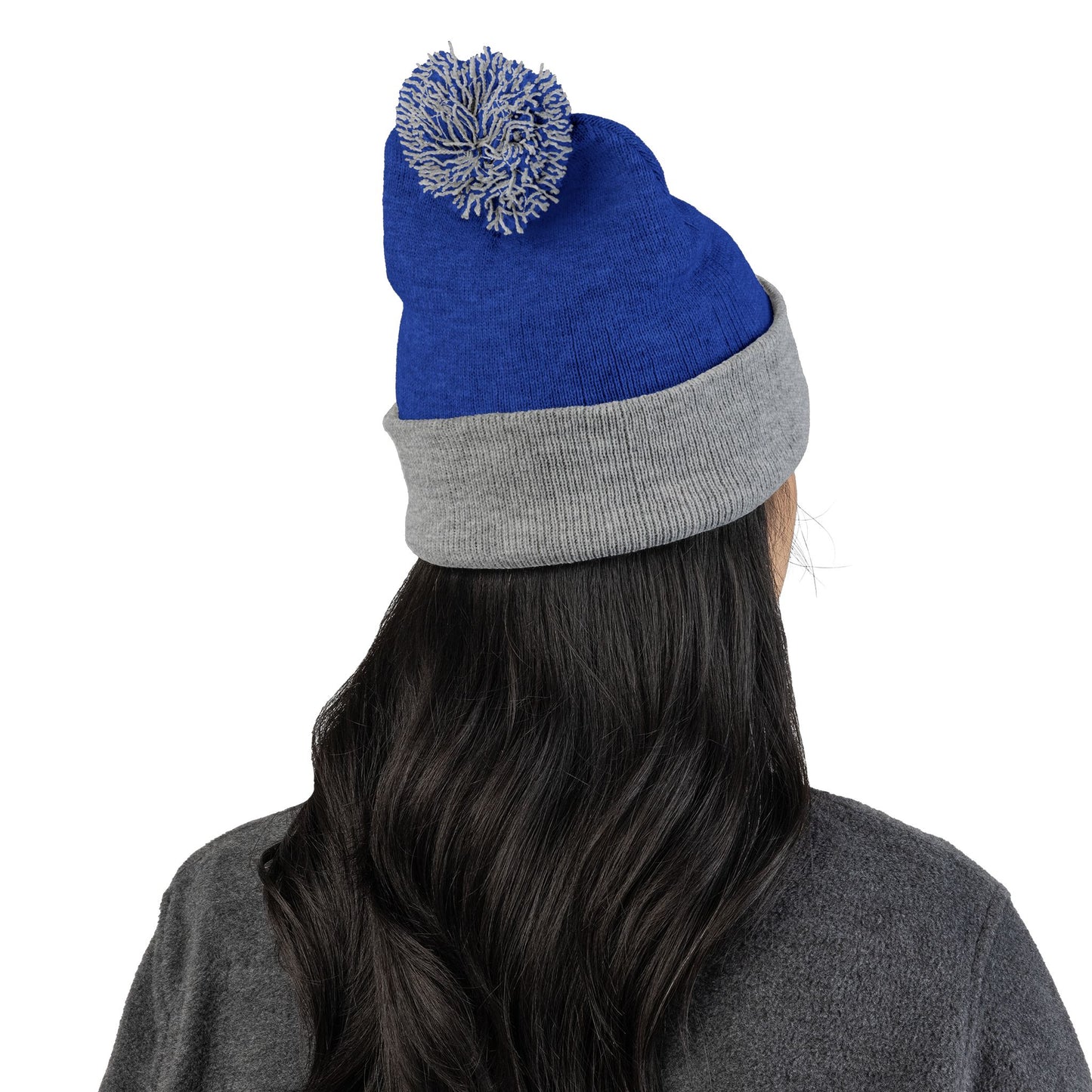Pom-Pom Knit Cap (Embroidery)