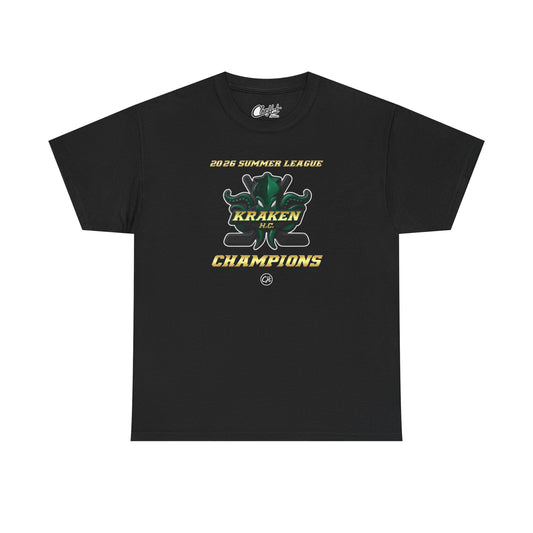 Kraken H.C. Champions Tee — 2026 Summer League Hockey Team Shirt