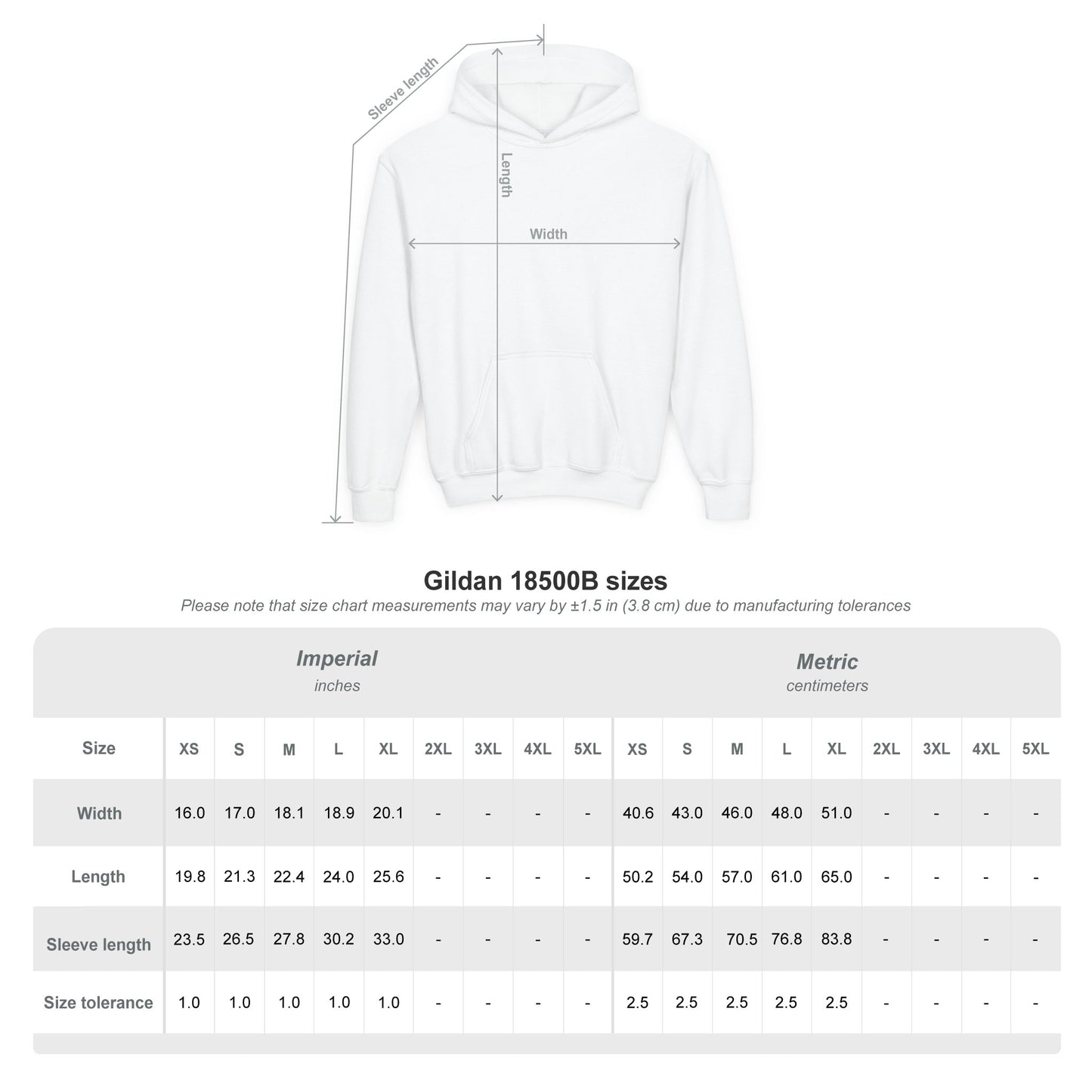 Gildan Youth Heavy Blend Hooded Sweatshirt