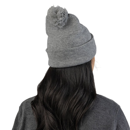 Pom-Pom Knit Cap (Embroidery)