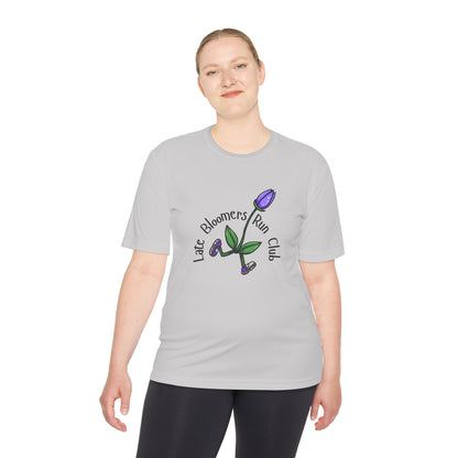 PTJT Late Bloomers Run Club Unisex Moisture Wicking Tee