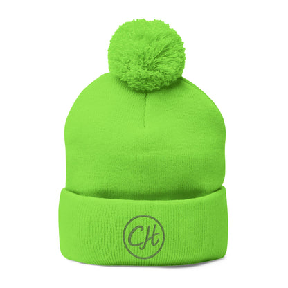 Pom-Pom Knit Cap (Embroidery)