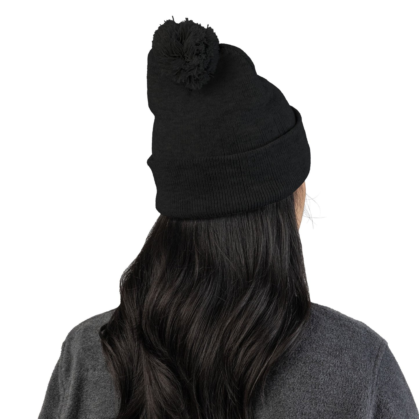 Pom-Pom Knit Cap (Embroidery)