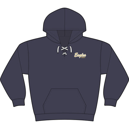 Bethpage Hockey Lace Up Hoodie - Script