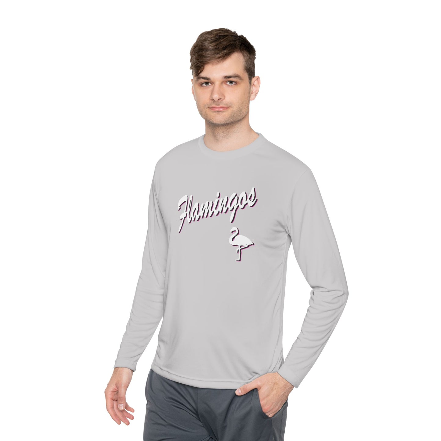 Retro Flamingoes Dri-Fit Long Sleeve Tee