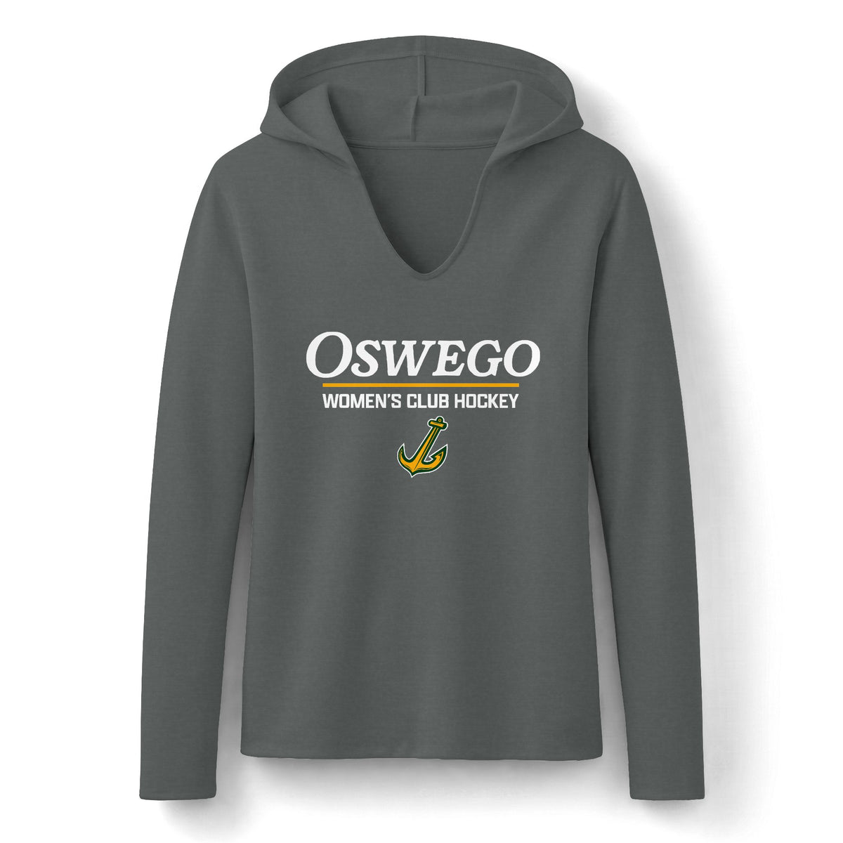 Oswego Women's Club Hockey Deep V Long Sleeve Hoodie