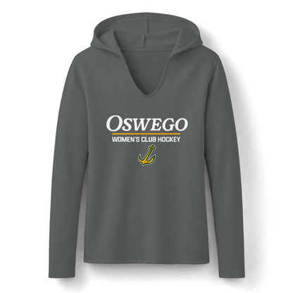 Oswego Women's Club Hockey Deep V Long Sleeve Hoodie