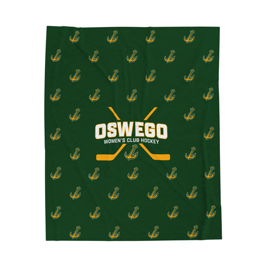 Oswego Women's Club Hockey Throw Blanket