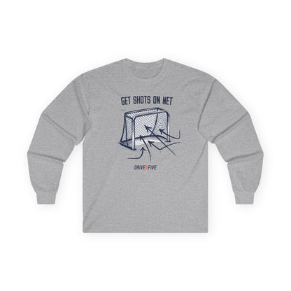 Drive4Five "Shots On Net" Long Sleeve Tee