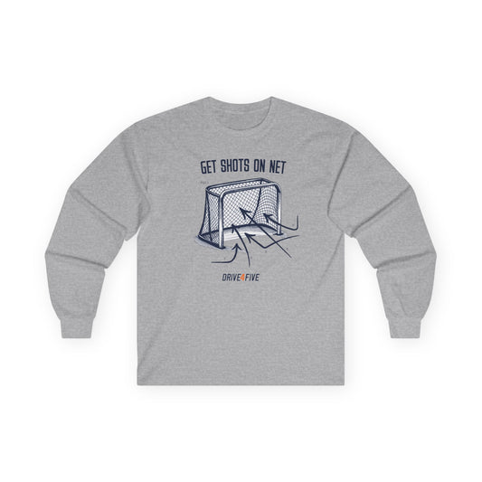 Drive4Five "Shots On Net" Long Sleeve Tee
