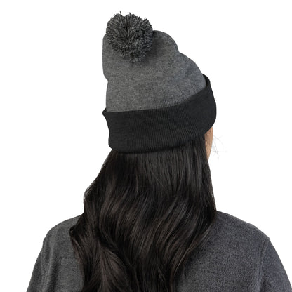 Pom-Pom Knit Cap (Embroidery)