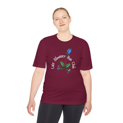 PT With JT - Washington State Late Bloomer Run Club Unisex Moisture Wicking Tee