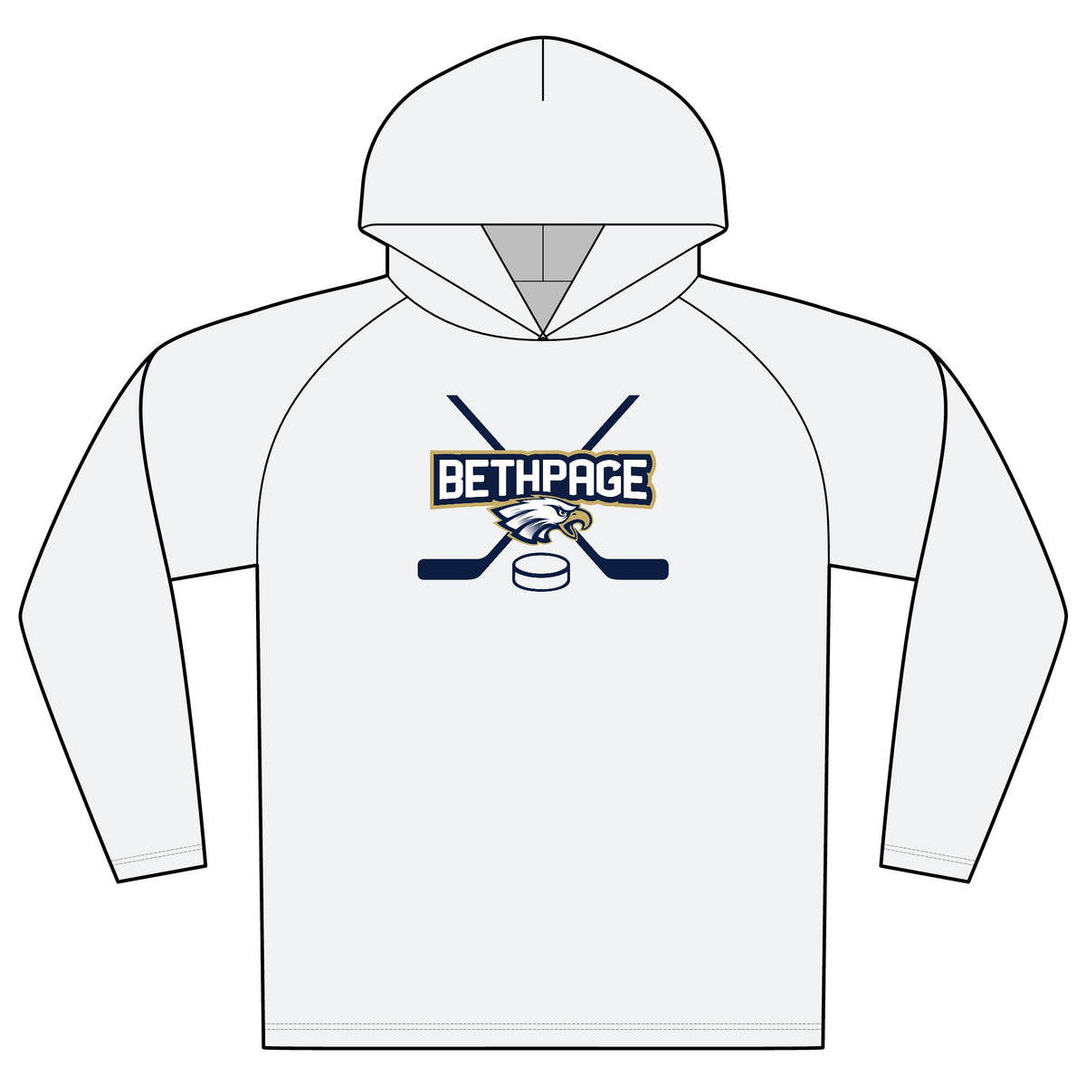 Bethpage Hockey Performance Hoodie - Puck (Custom)