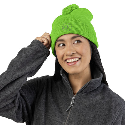 Pom-Pom Knit Cap (Embroidery)