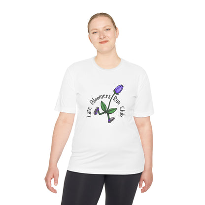 PTJT Late Bloomers Run Club Unisex Moisture Wicking Tee