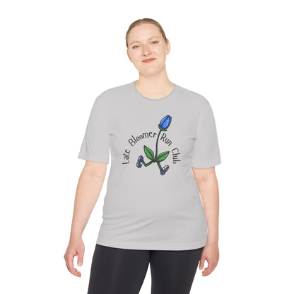 PT With JT - Washington State Late Bloomer Run Club Unisex Moisture Wicking Tee