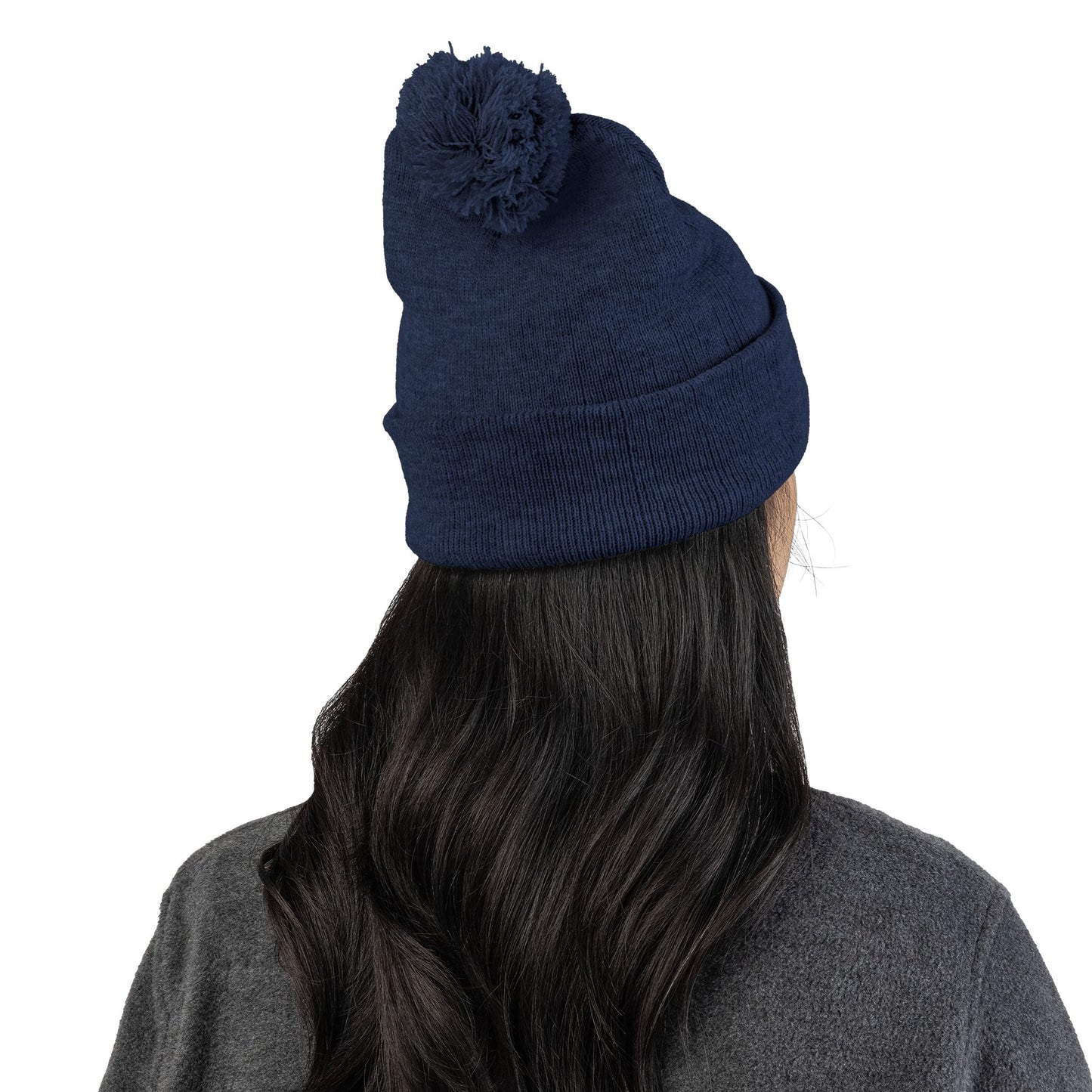 Pom-Pom Knit Cap (Embroidery)