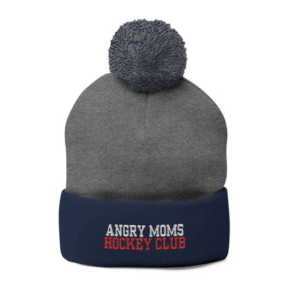 Angry Moms Pom-Pom Knit Cap (Embroidery)