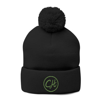 Pom-Pom Knit Cap (Embroidery)
