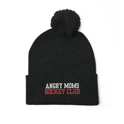 Angry Moms Pom-Pom Knit Cap (Embroidery)