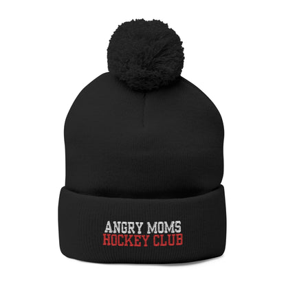 Angry Moms Pom-Pom Knit Cap (Embroidery)