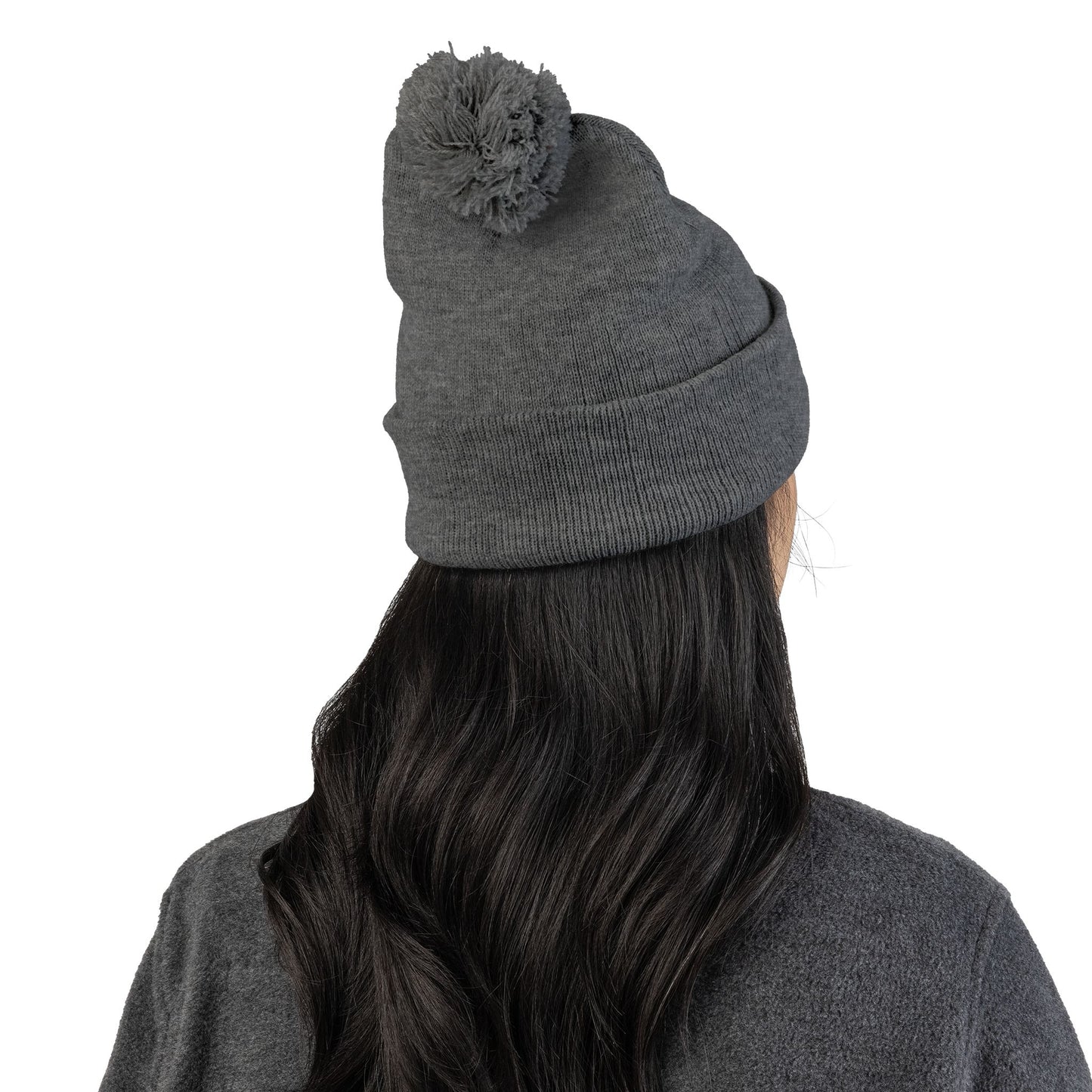 Pom-Pom Knit Cap (Embroidery)
