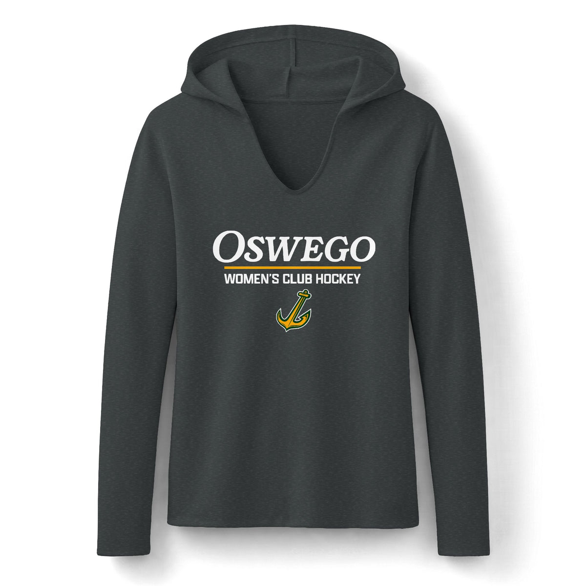 Oswego Women's Club Hockey Deep V Long Sleeve Hoodie