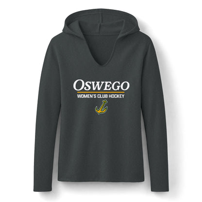 Oswego Women's Club Hockey Deep V Long Sleeve Hoodie