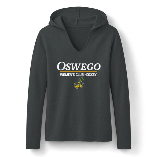 Oswego Women's Club Hockey Deep V Long Sleeve Hoodie