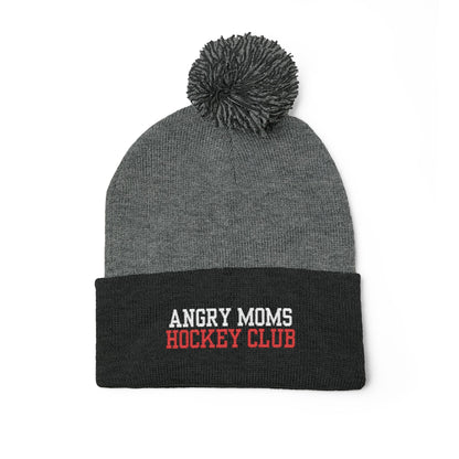 Angry Moms Pom-Pom Knit Cap (Embroidery)