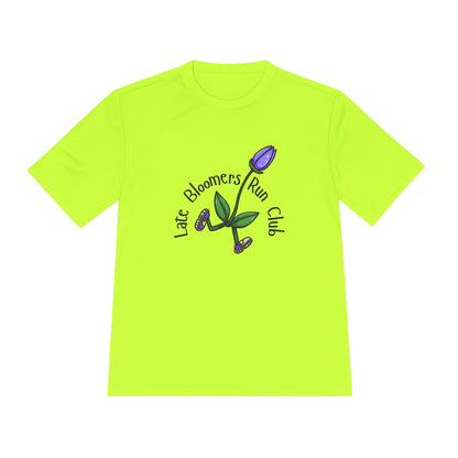 PTJT Late Bloomers Run Club Unisex Moisture Wicking Tee