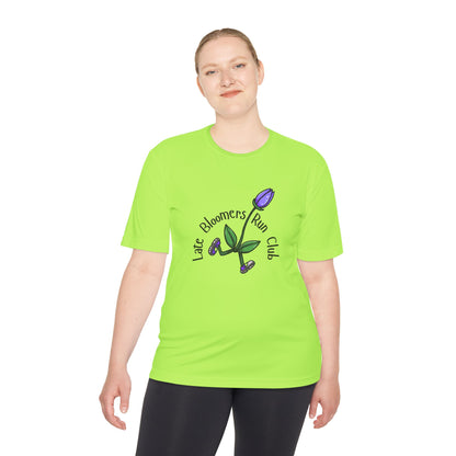 PTJT Late Bloomers Run Club Unisex Moisture Wicking Tee