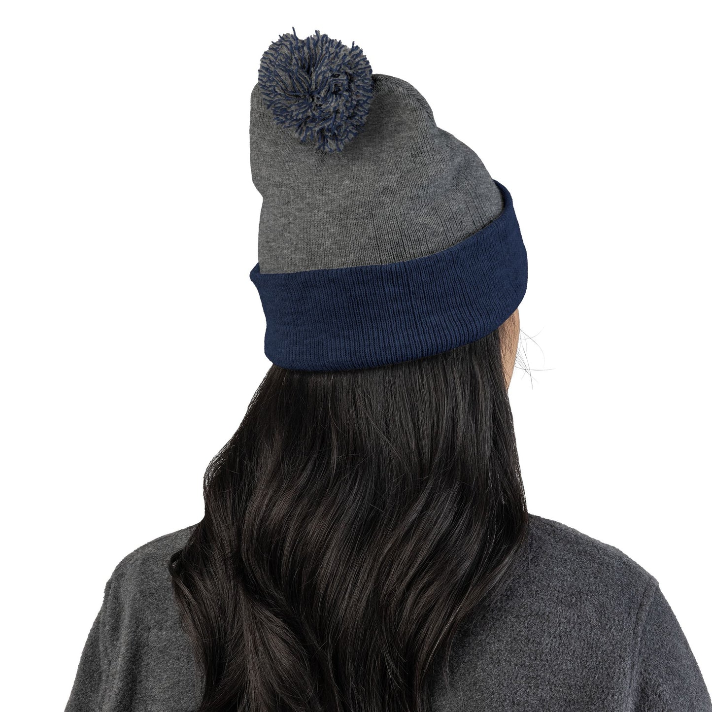 Pom-Pom Knit Cap (Embroidery)