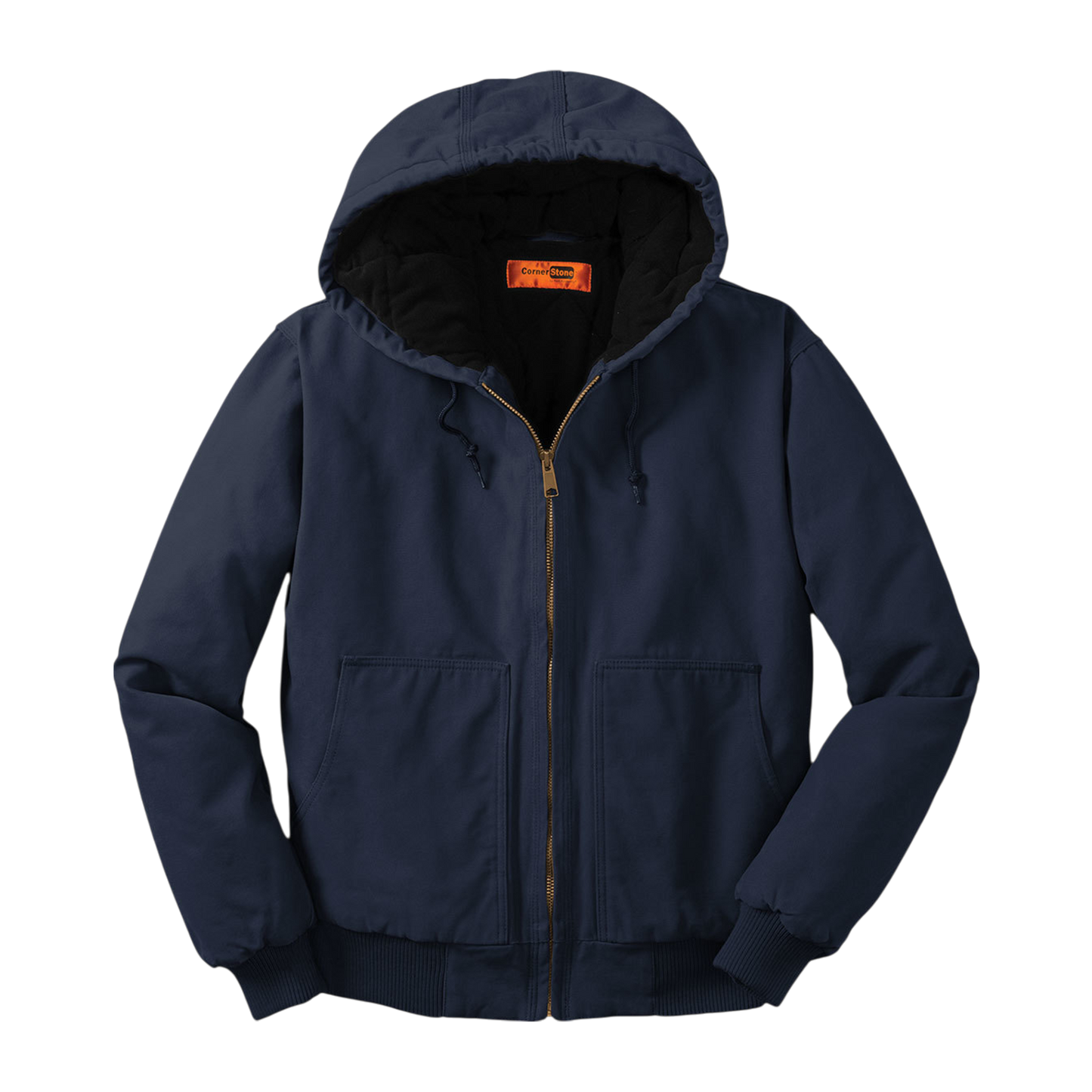 CornerStone® Men's Duck Cloth Hooded Work Jacket (Embroidery)