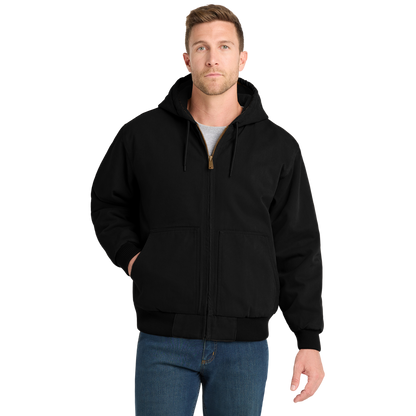CornerStone® Men's Duck Cloth Hooded Work Jacket (Embroidery)