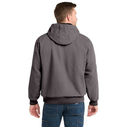 CornerStone® Men's Duck Cloth Hooded Work Jacket (Embroidery)