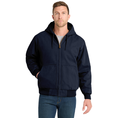 CornerStone® Men's Duck Cloth Hooded Work Jacket (Embroidery)