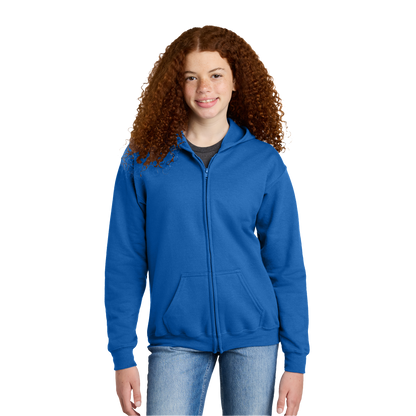Youth Gildan 18600B Heavy Blend Zipped Hoodie