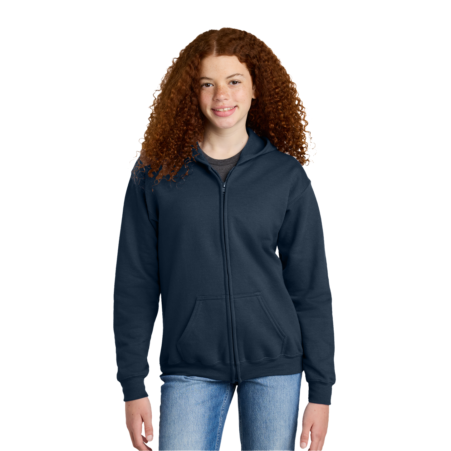 Youth Gildan 18600B Heavy Blend Zipped Hoodie