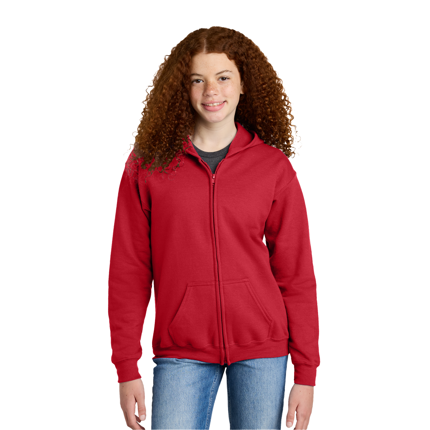 Youth Gildan 18600B Heavy Blend Zipped Hoodie