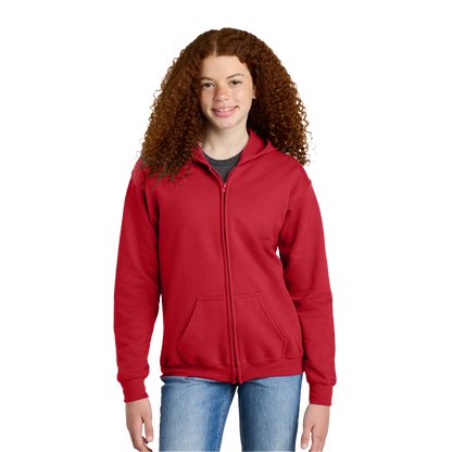 Youth Gildan 18600B Heavy Blend Zipped Hoodie